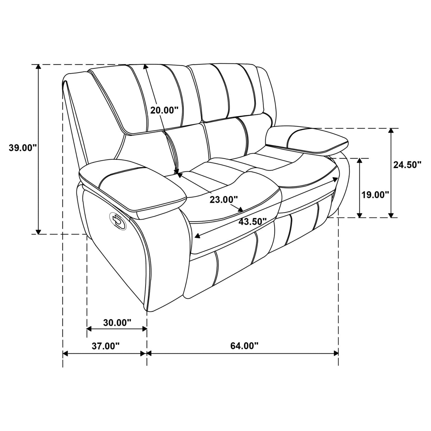MOTION SOFA - 610241-S2 - Bien Home Furniture &amp; Electronics