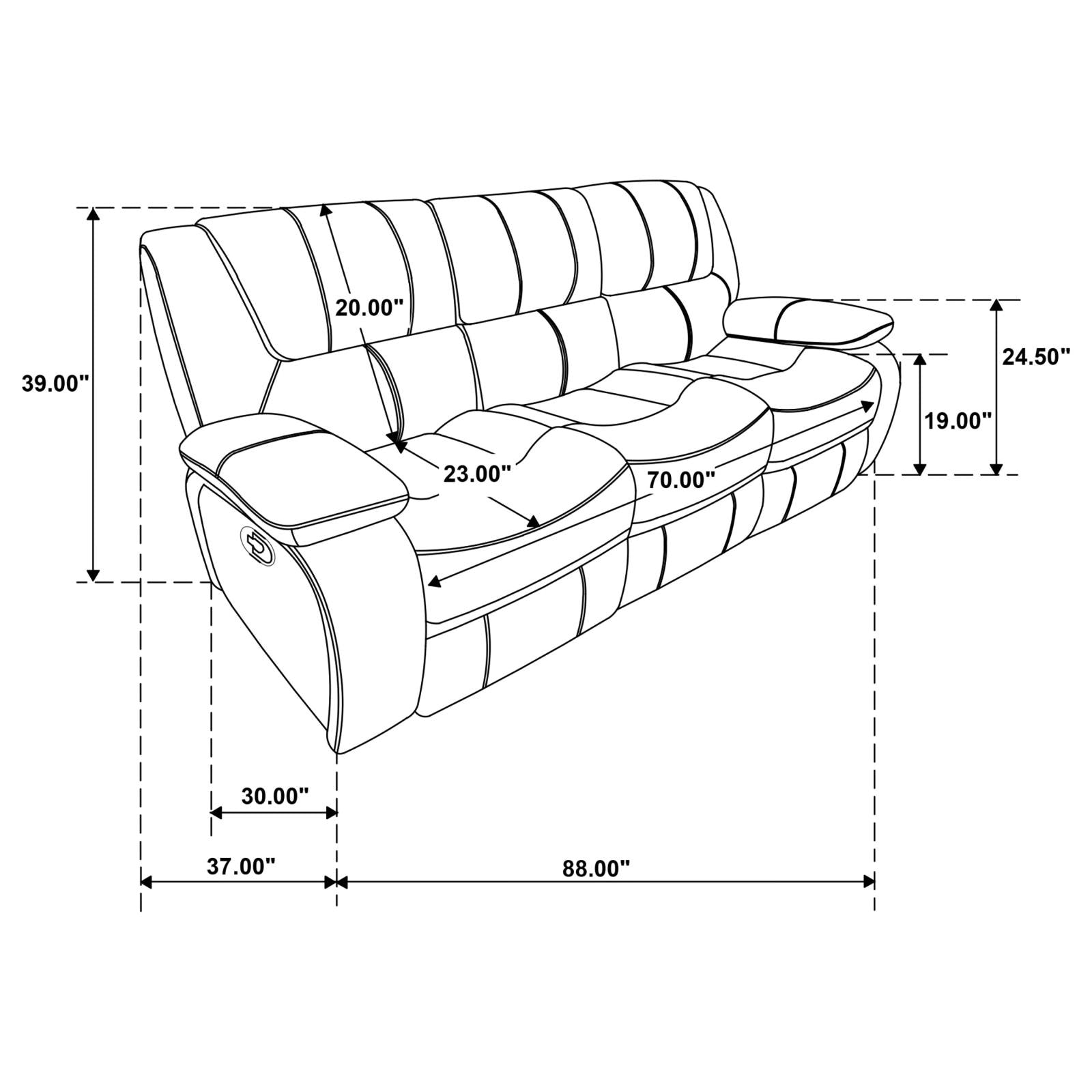 MOTION SOFA - 610244-S2 - Bien Home Furniture &amp; Electronics