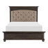 Motsinger Brown Queen Upholstered Panel Bed - SET | 1400-1 | 1400-2 | 1400-3 - Bien Home Furniture & Electronics
