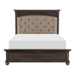 Motsinger Brown Queen Upholstered Panel Bed - SET | 1400-1 | 1400-2 | 1400-3 - Bien Home Furniture & Electronics