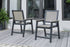 MOUNT VALLEY Driftwood/Black Arm Chair, Set of 2 - P384-603A - Bien Home Furniture & Electronics