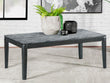 Mozzi Faux Gray Marble/Black Rectangular Coffee Table - 753518 - Bien Home Furniture & Electronics