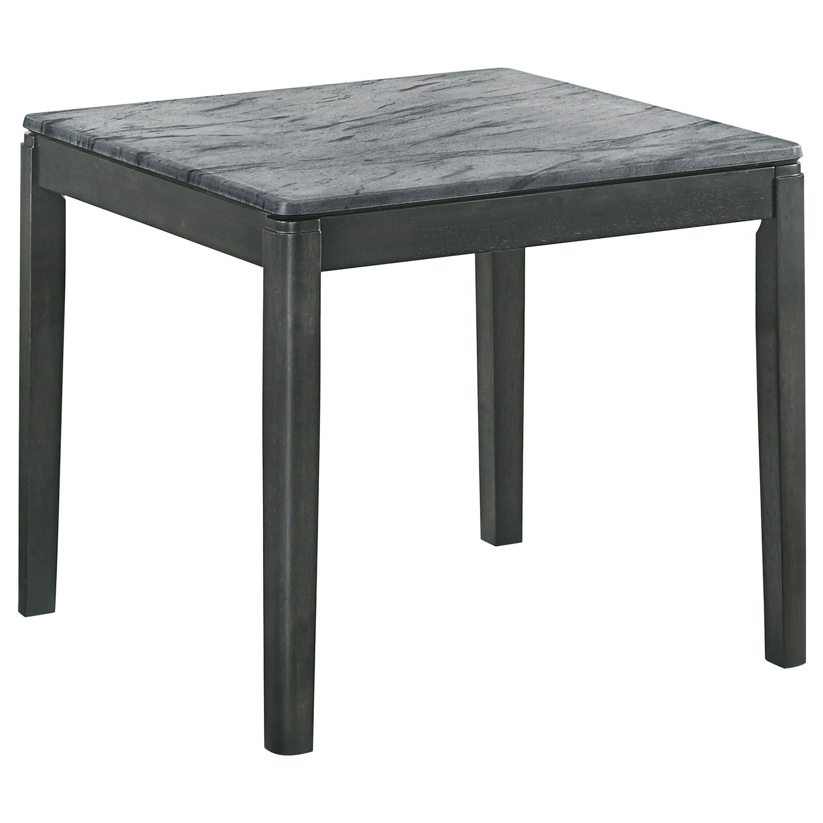 Mozzi Square End Table Faux Gray Marble/Black - 753517 - Bien Home Furniture &amp; Electronics