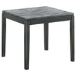 Mozzi Square End Table Faux Gray Marble/Black - 753517 - Bien Home Furniture & Electronics