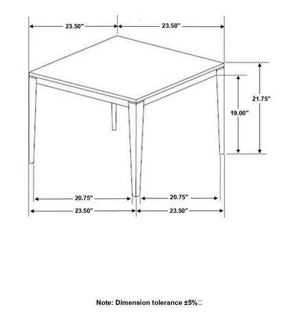 Mozzi Square End Table Faux Gray Marble/Black - 753517 - Bien Home Furniture &amp; Electronics