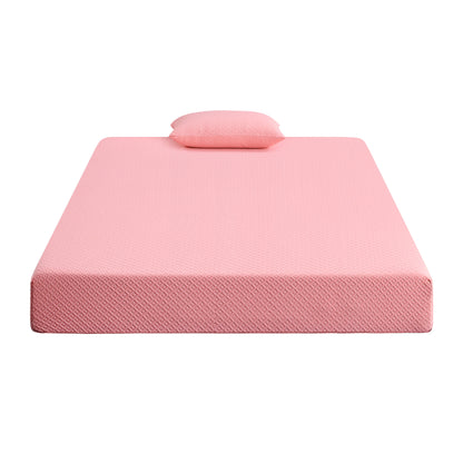 MT-PG07PKF 7" Pink Full Gel-Infused Memory Foam Mattress and Pillow Set - MT-PG07PKF - Bien Home Furniture &amp; Electronics