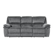 Muirfield Gray Double Reclining Sofa - 9913-3 - Bien Home Furniture & Electronics