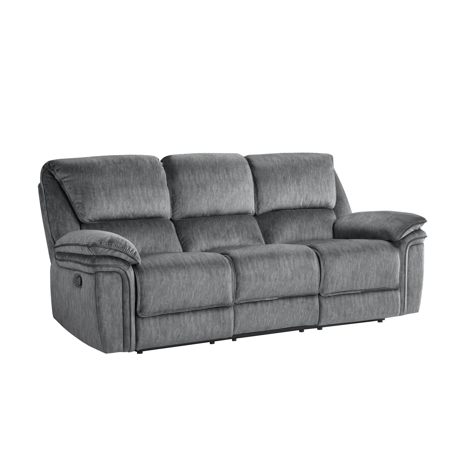 Muirfield Gray Double Reclining Sofa - 9913-3 - Bien Home Furniture &amp; Electronics