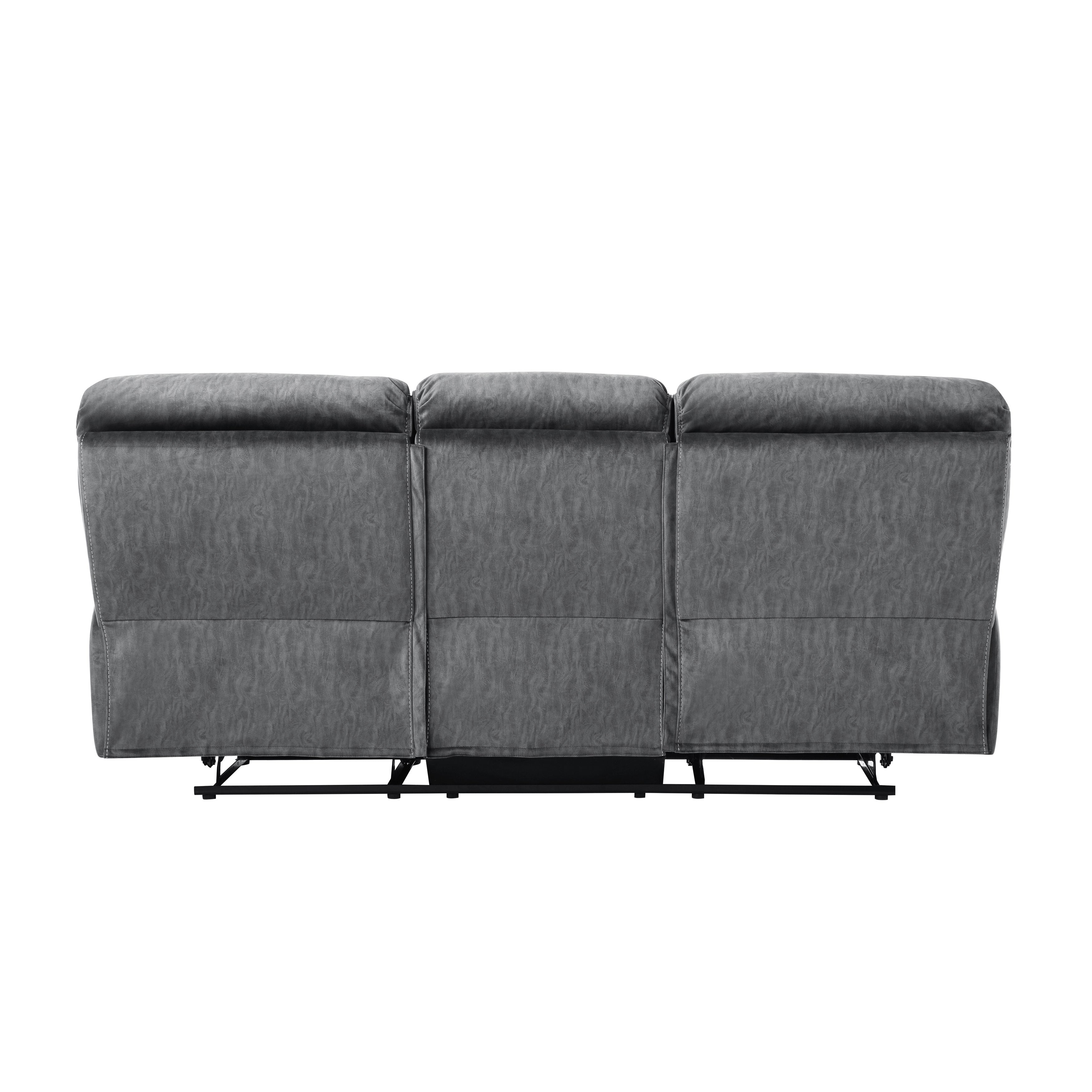 Muirfield Gray Double Reclining Sofa - 9913-3 - Bien Home Furniture &amp; Electronics