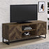 Myles 2-Door TV Console with Adjustable Shelves Rustic Oak Herringbone - 736052 - Bien Home Furniture & Electronics