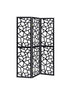 Nailan 3-Panel Open Mosaic Pattern Room Divider Black - 900092 - Bien Home Furniture & Electronics