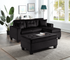 Naomi Black Velvet Sectional with Ottoman - Naomi - Black - Bien Home Furniture & Electronics