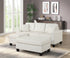 Naomi White PU - Reversible Sectional & Ottoman - Naomi - White PU - Bien Home Furniture & Electronics
