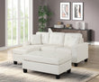 Naomi White PU - Reversible Sectional & Ottoman - Naomi - White PU - Bien Home Furniture & Electronics