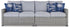 NAPLES BEACH Light Gray Outdoor Right and Left-arm Facing Loveseat with Cushion, Set of 2 - P439-854 - Bien Home Furniture & Electronics
