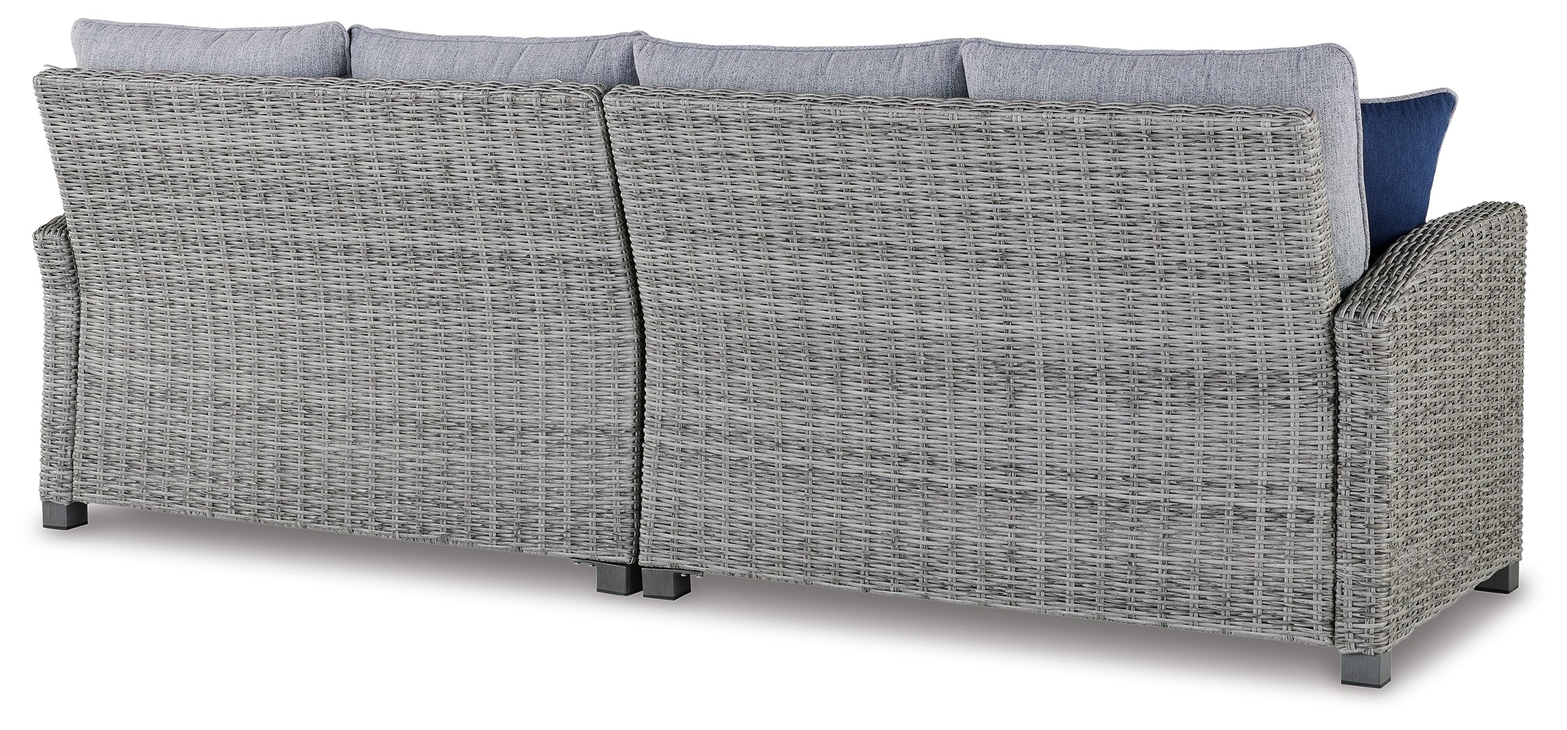 NAPLES BEACH Light Gray Outdoor Right and Left-arm Facing Loveseat with Cushion, Set of 2 - P439-854 - Bien Home Furniture &amp; Electronics