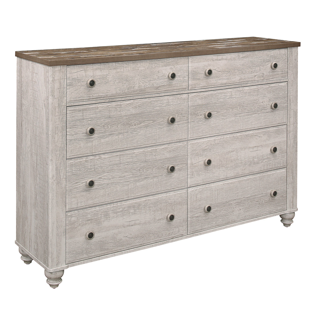 Nashville Antique White/Brown Dresser - 1903-5 - Bien Home Furniture & Electronics