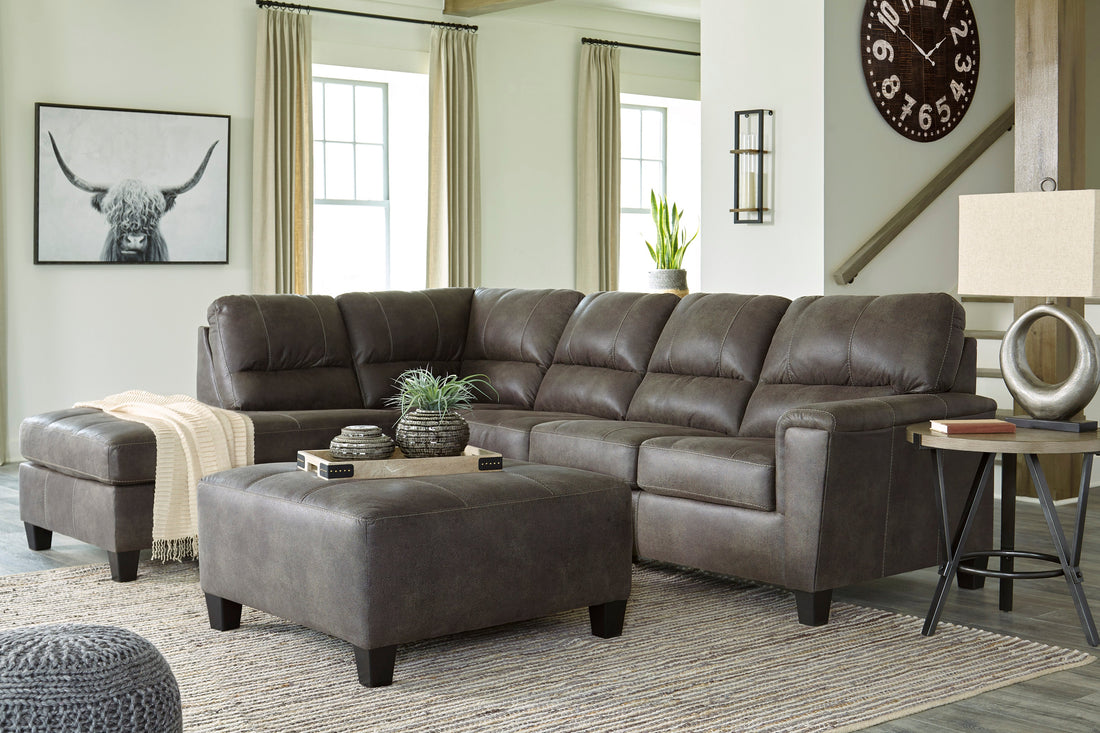 Navi Smoke LAF Sleeper Sectional - SET | 9400216 | 9400270 - Bien Home Furniture &amp; Electronics