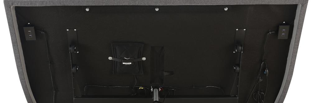 Negan Gray/Black Full Adjustable Bed Base - 350132F - Bien Home Furniture &amp; Electronics