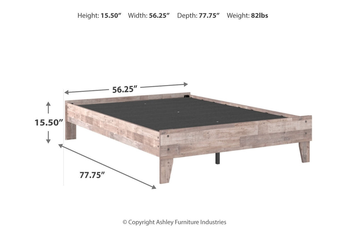Neilsville Whitewash Full Platform Bed - EB2320-112 - Bien Home Furniture &amp; Electronics