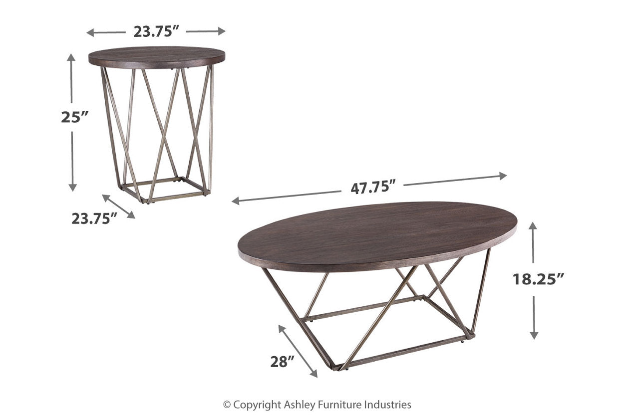 Neimhurst Dark Brown Table, Set of 3 - T384-13 - Bien Home Furniture &amp; Electronics