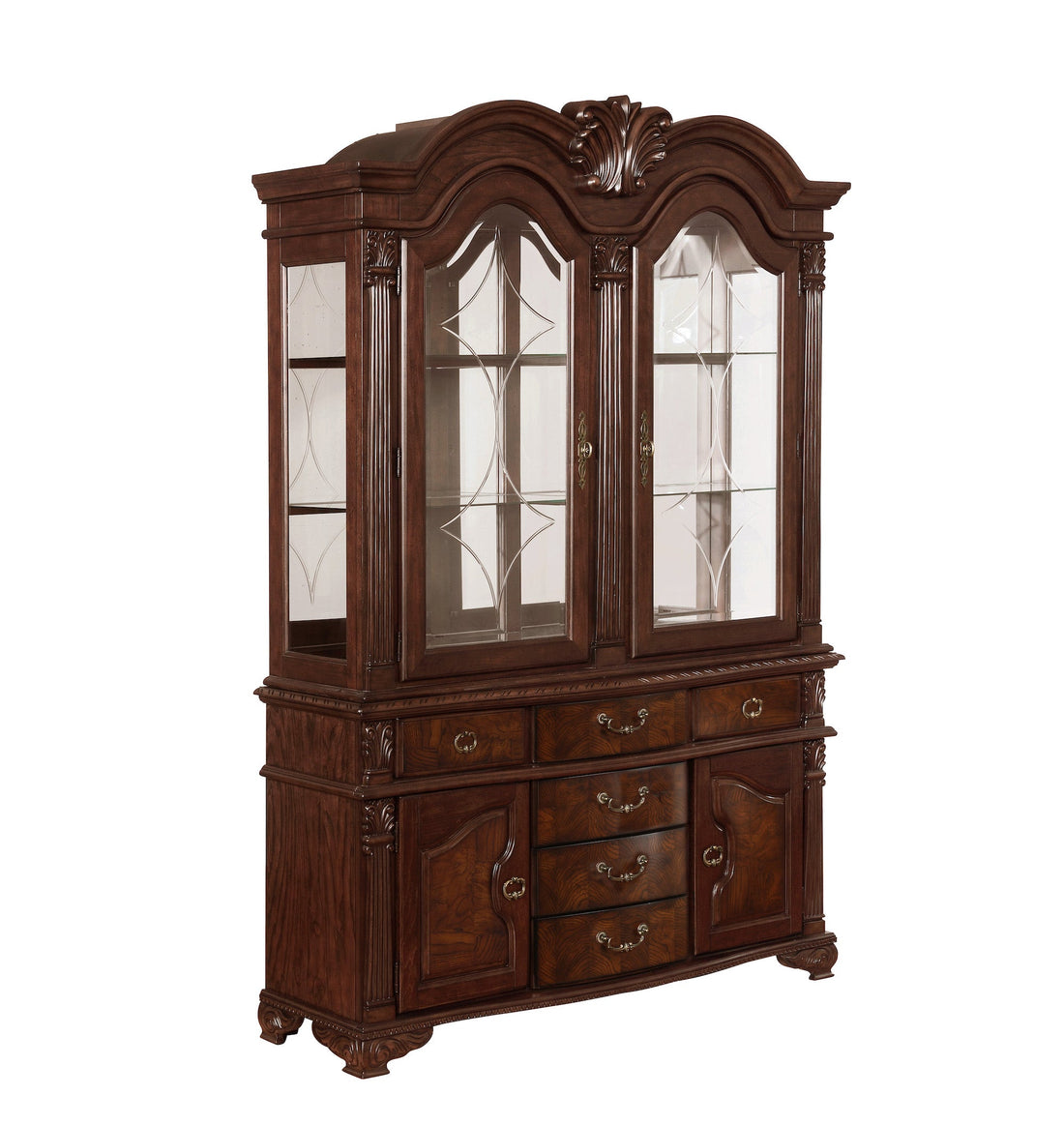 Neo Renaissance Brown China Cabinet - SET | 2400-B | 2400-H - Bien Home Furniture &amp; Electronics