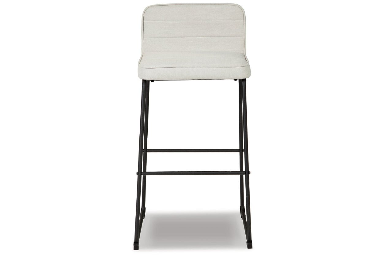 Nerison Linen/Black Bar Height Barstool, Set of 2 Bien Home Furniture