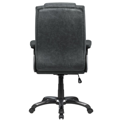 Nerris Gray/Black Adjustable Height Office Chair with Padded Arm - 881183 - Bien Home Furniture &amp; Electronics