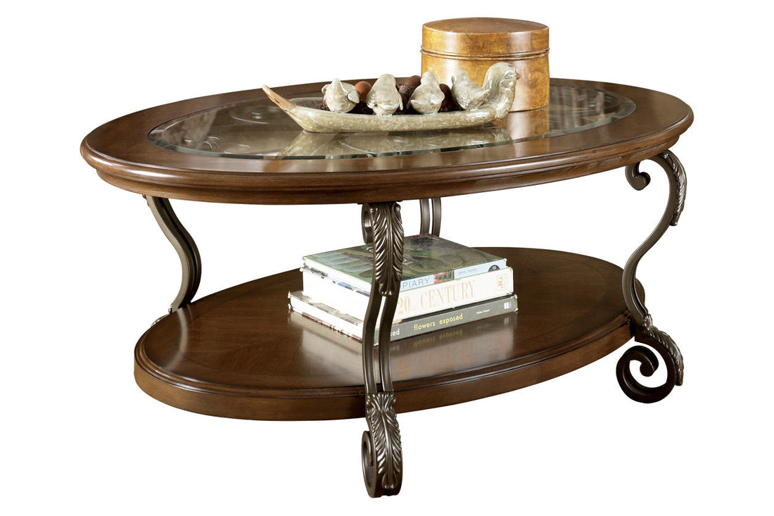 Nestor Medium Brown Coffee Table - T517-0 - Bien Home Furniture &amp; Electronics