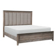 Newell Light Brown Queen Upholstered Panel Bed - SET | 1412-1 | 1412-2 | 1412-3 - Bien Home Furniture & Electronics