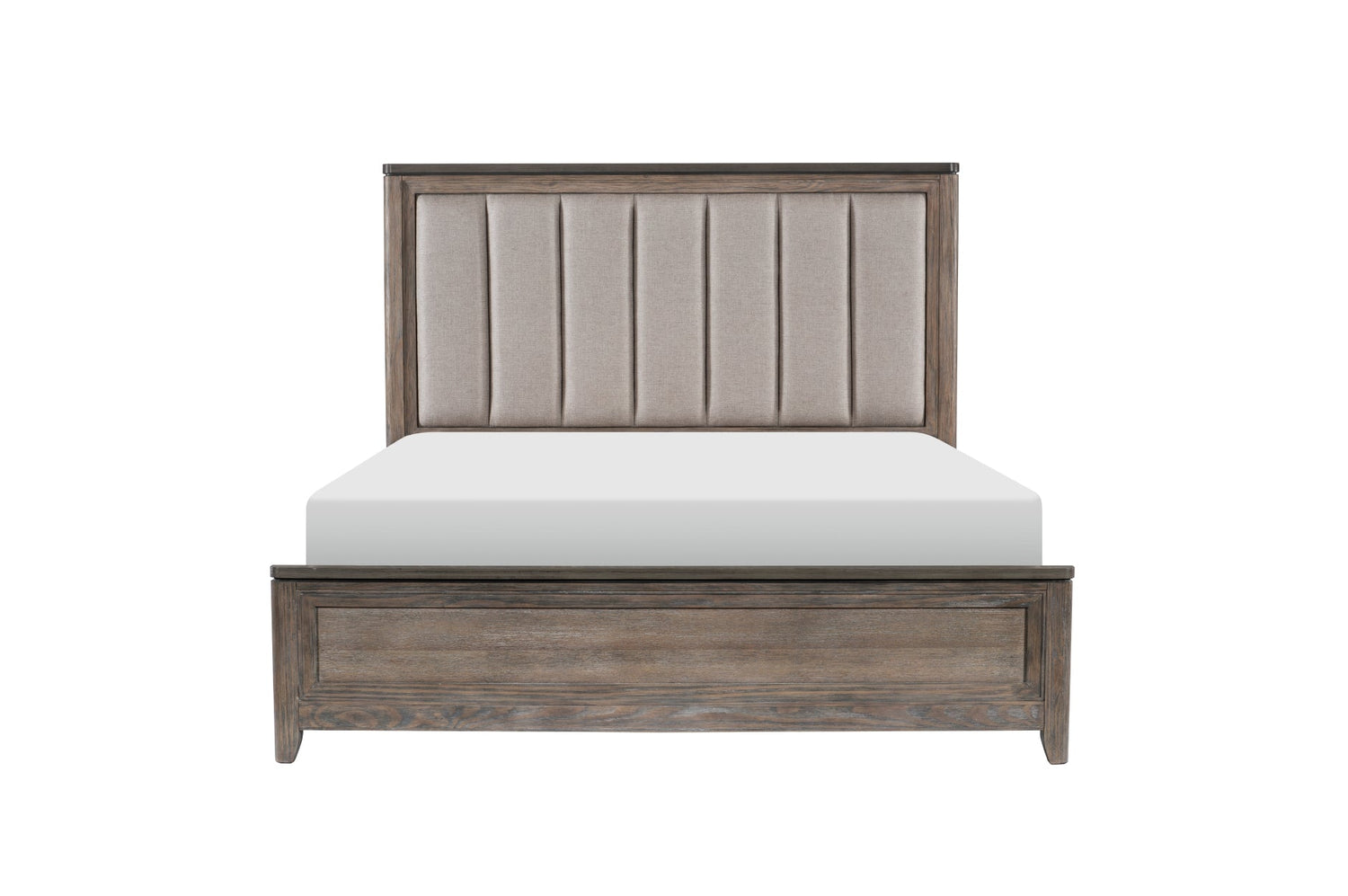 Newell Light Brown Upholstered Panel Bedroom Set - SET | 1412-1 | 1412-2 | 1412-3 | 1412-4 | 1412-9 - Bien Home Furniture &amp; Electronics