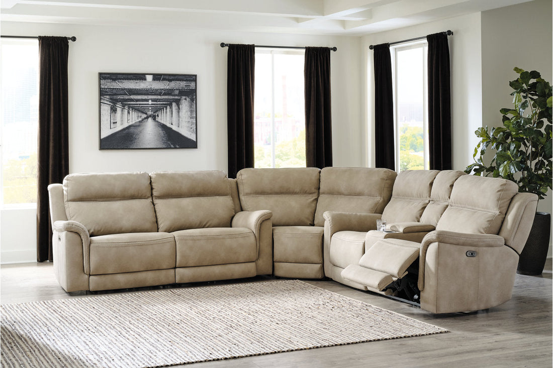 Next-Gen DuraPella Sand 3-Piece Power Reclining Sectional - SET | 5930218 | 5930247 | 5930277 - Bien Home Furniture &amp; Electronics