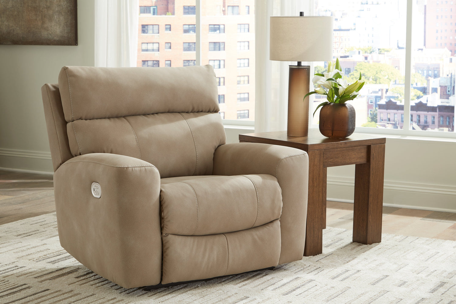 Next-Gen DuraPella Sand Power Recliner - 6100413 - Bien Home Furniture &amp; Electronics