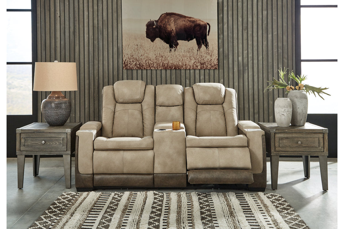 Next-Gen DuraPella Sand Power Reclining Loveseat with Console - 2200318 - Bien Home Furniture & Electronics