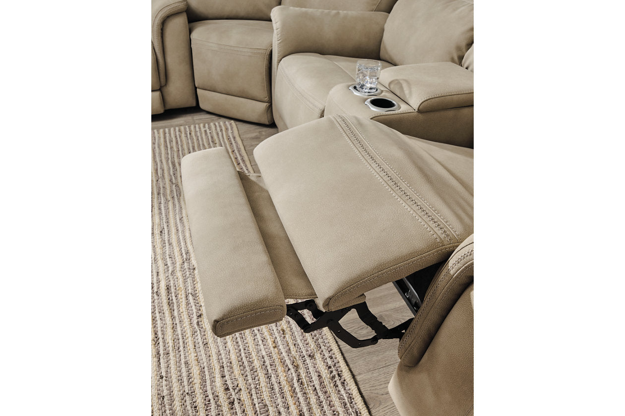 Next-Gen DuraPella Sand Power Reclining Loveseat with Console - 5930218 - Bien Home Furniture &amp; Electronics