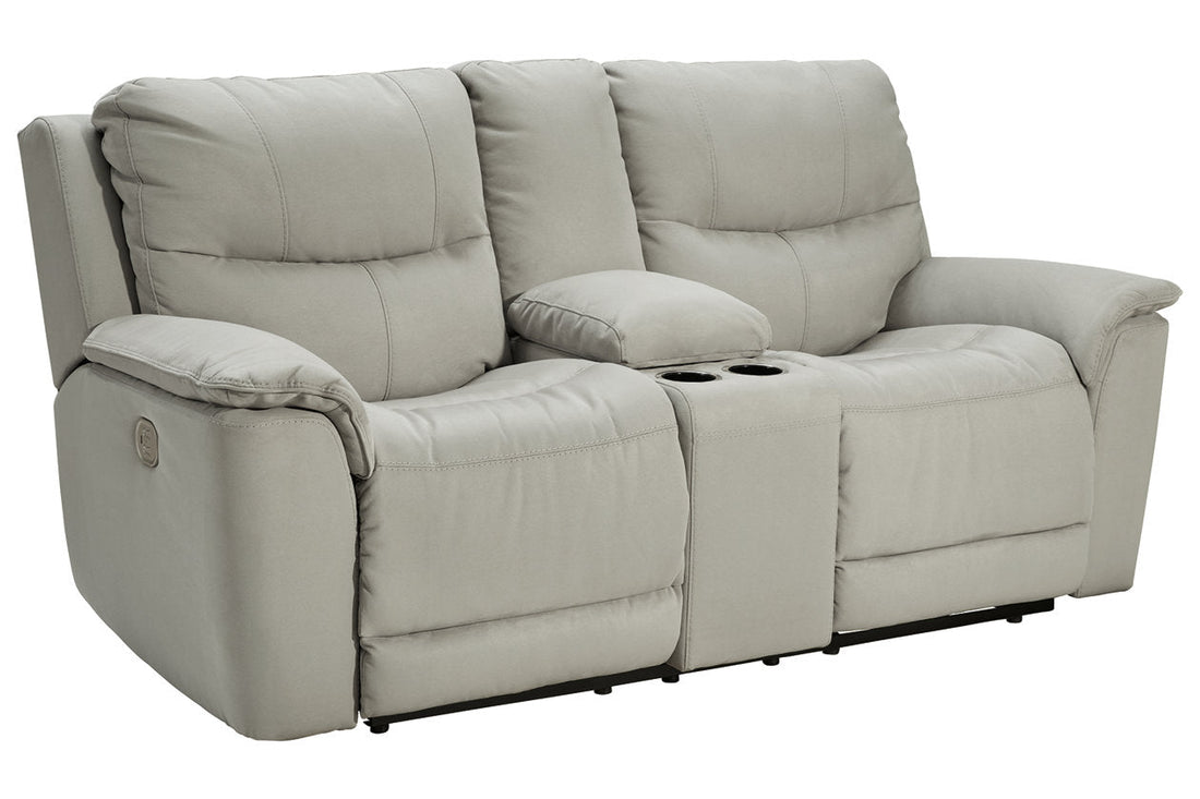 Next-Gen Gaucho Fossil Power Reclining Loveseat with Console - 6080618 - Bien Home Furniture &amp; Electronics