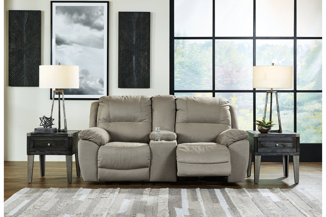 Next-Gen Gaucho Putty Reclining Loveseat with Console - 5420394 - Bien Home Furniture &amp; Electronics