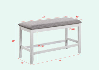 Nina Chalk/Gray Counter Height Bench - 2715CG-BENCH - Bien Home Furniture &amp; Electronics
