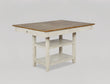 Nina White/Brown Counter Height Table - SET | 2715T-4260 | 2715T-SHELF - Bien Home Furniture & Electronics