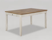 Nina White/Brown Dining Table - 2217T-3660 - Bien Home Furniture & Electronics