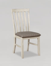 Nina White/Brown Side Chair, Set of 2 - 2217S - Bien Home Furniture & Electronics