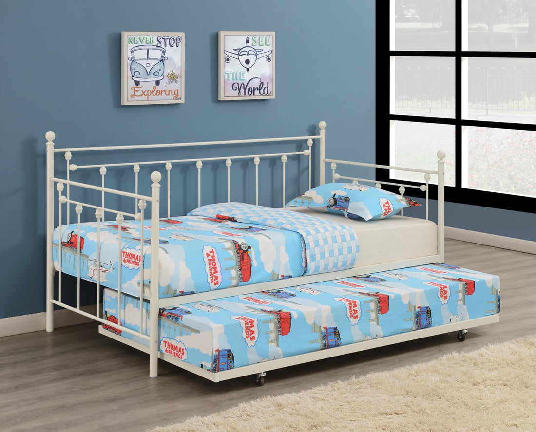 Nocus Spindle Metal Twin Daybed with Trundle - 306055 - Bien Home Furniture &amp; Electronics