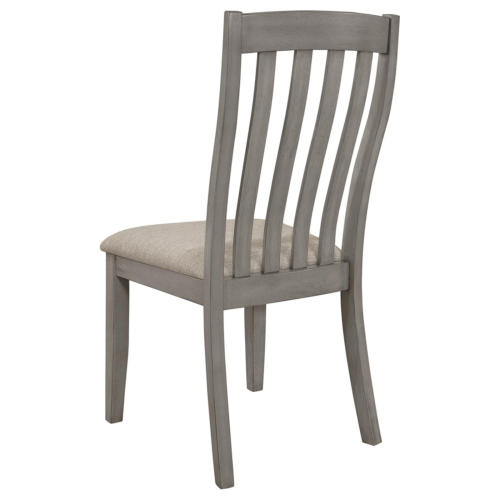 Nogales Coastal Gray Slat Back Side Chairs, Set of 2 - 109812 - Bien Home Furniture &amp; Electronics