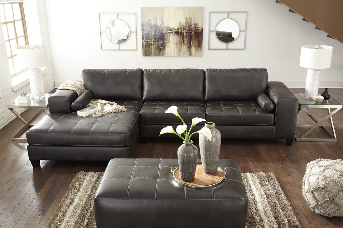Nokomis Charcoal LAF Sectional - SET | 8772116 | 8772167 | 8772108 - Bien Home Furniture &amp; Electronics