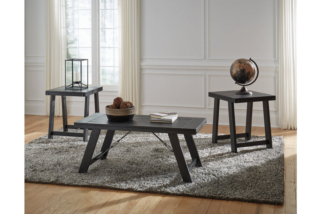 Noorbrook Black/Pewter Table, Set of 3 - T351-13 - Bien Home Furniture &amp; Electronics