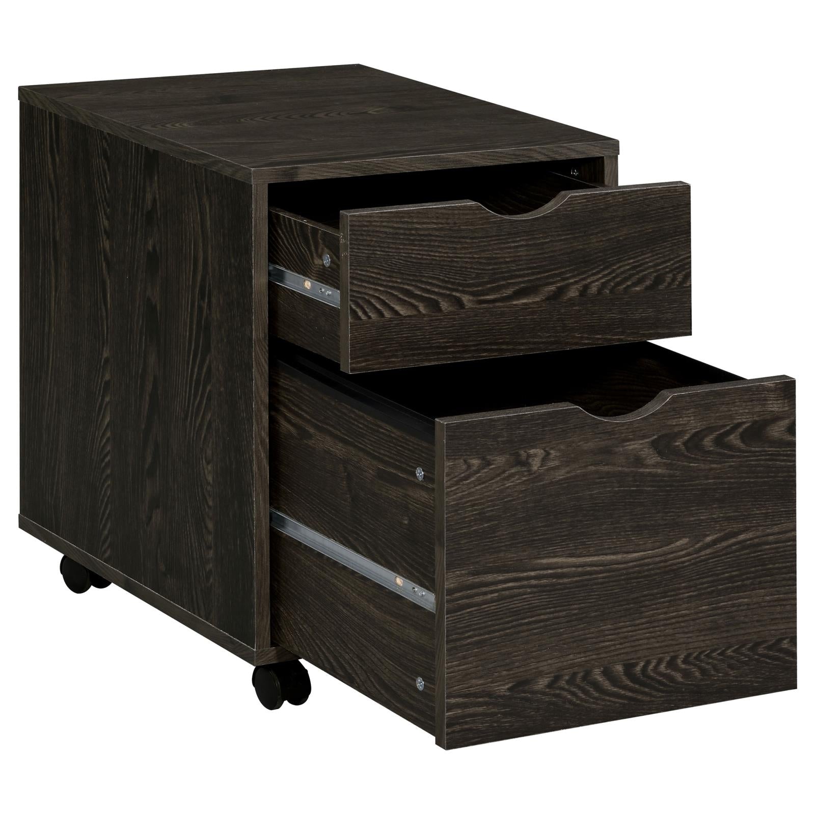 Noorvik 2-Drawer Mobile File Cabinet Dark Oak - 881572 - Bien Home Furniture &amp; Electronics