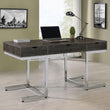 Noorvik Dark Oak/Chrome 3-Drawer Writing Desk - 881571 - Bien Home Furniture & Electronics