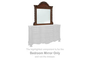 North Shore Dark Brown Bedroom Mirror (Mirror Only) - B553-36 - Bien Home Furniture & Electronics