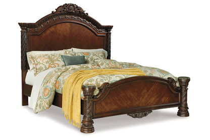 North Shore Dark Brown Queen Panel Bed - SET | B553-157 | B553-196 | B553-254 - Bien Home Furniture &amp; Electronics