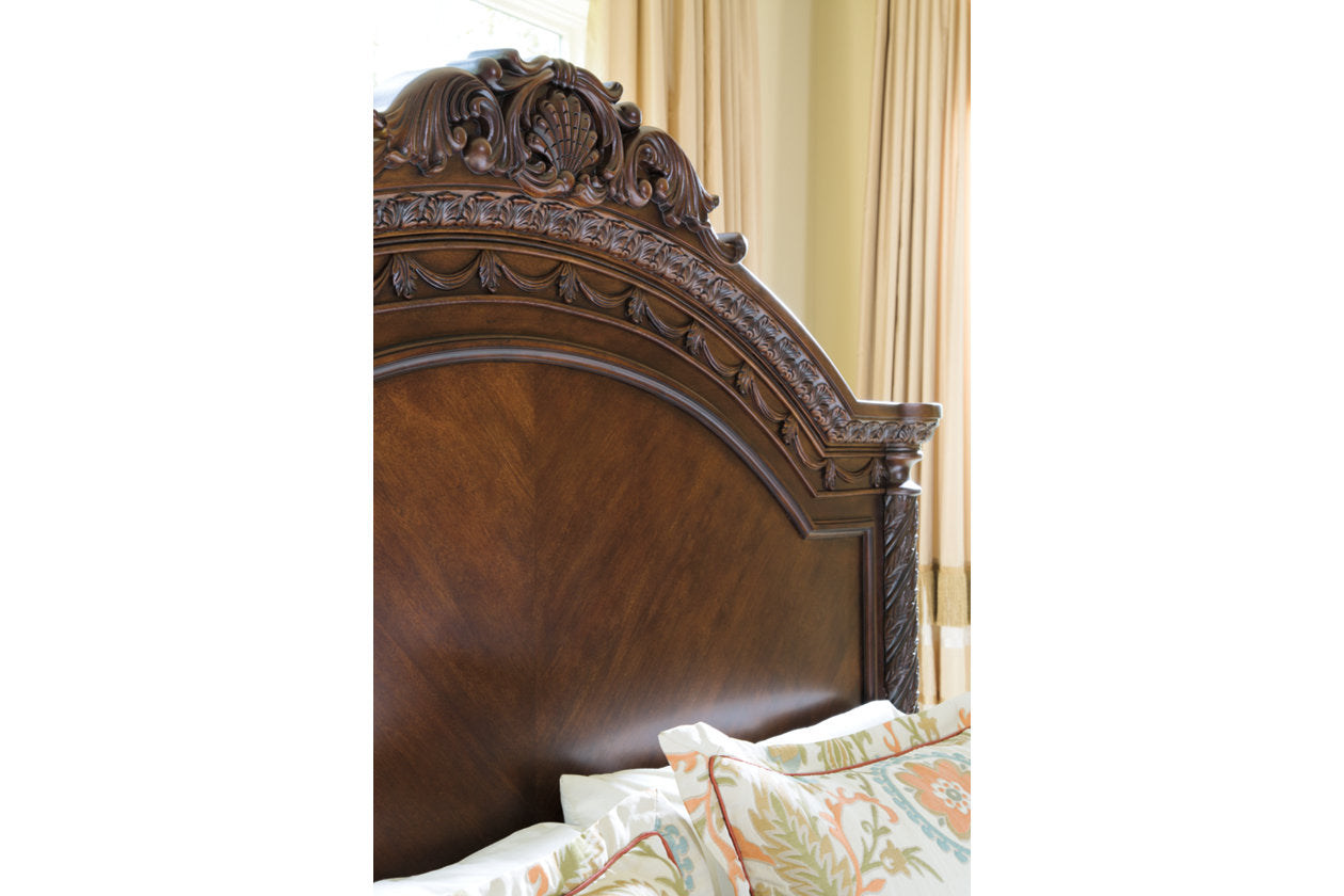 North Shore Dark Brown Queen Panel Bed - SET | B553-157 | B553-196 | B553-254 - Bien Home Furniture &amp; Electronics